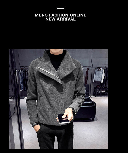Abrigo de Lana Estilo Hong Kong para Hombre - Image 12