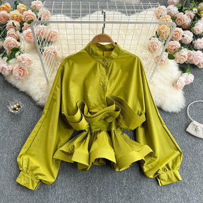Blusa Elegante con Cintura Fruncida - Versátil y Moderna - Image 2