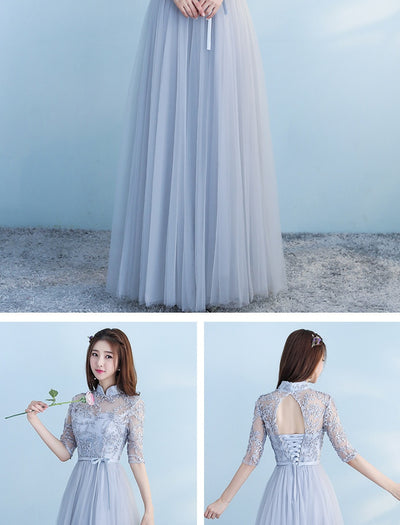 Vestido Largo Azul para Damas de Honor - Elegancia para Bodas y Eventos - Image 20