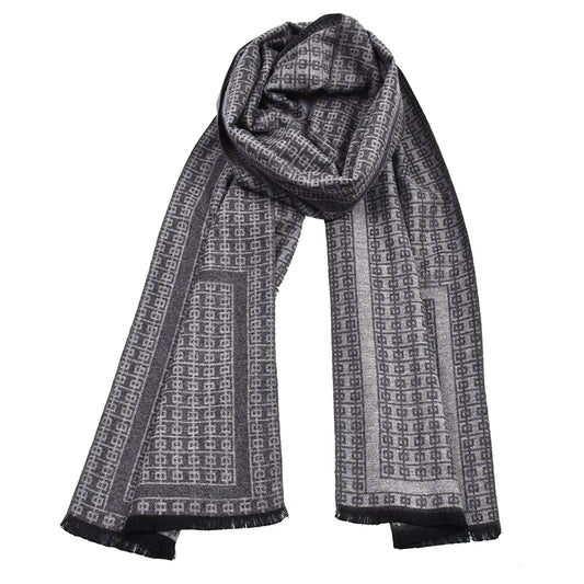 Bufanda Tejida Gruesa Cálida Reversible para Hombre Estilo Coreano