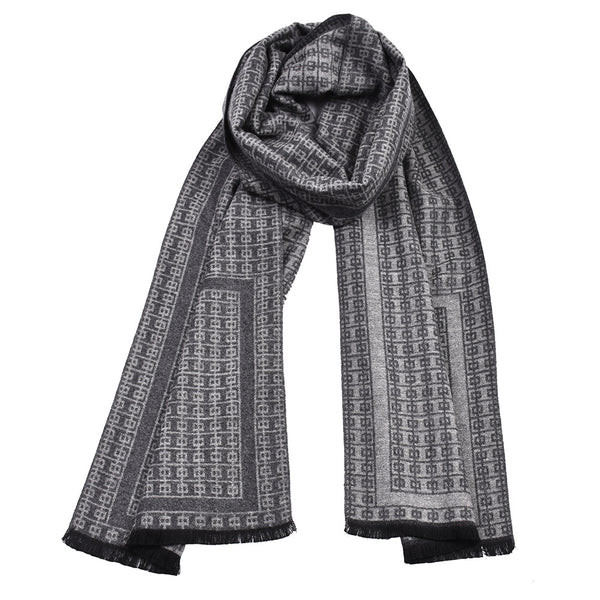 Bufanda Tejida Gruesa Cálida Reversible para Hombre Estilo Coreano