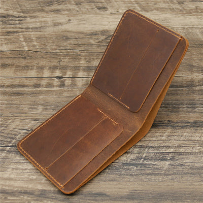 Billetera de Cuero Crazy Horse Estilo Retro Europeo Americano para Hombre - Image 40