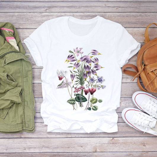 Blusa Estampado Floral Blanca Manga Corta - Image 23