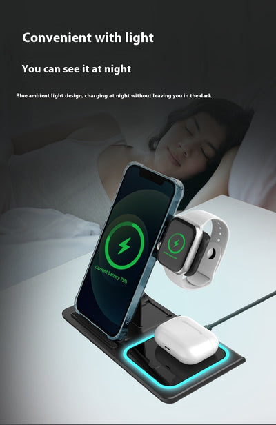 Cargador Inalámbrico Múltiple 4 en 1 - Compatible con Smartphone, Reloj y Auriculares - Image 9