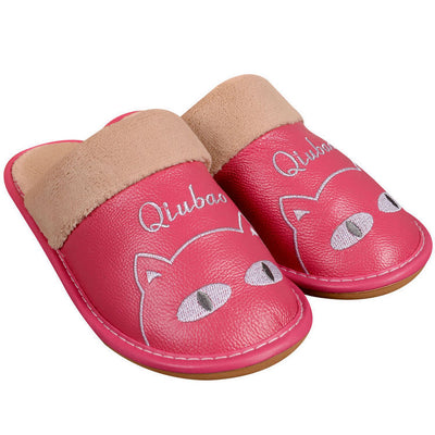 Pantuflas Cálidas para Familia - Diseño Antideslizante Cuero y Lana - Image 4