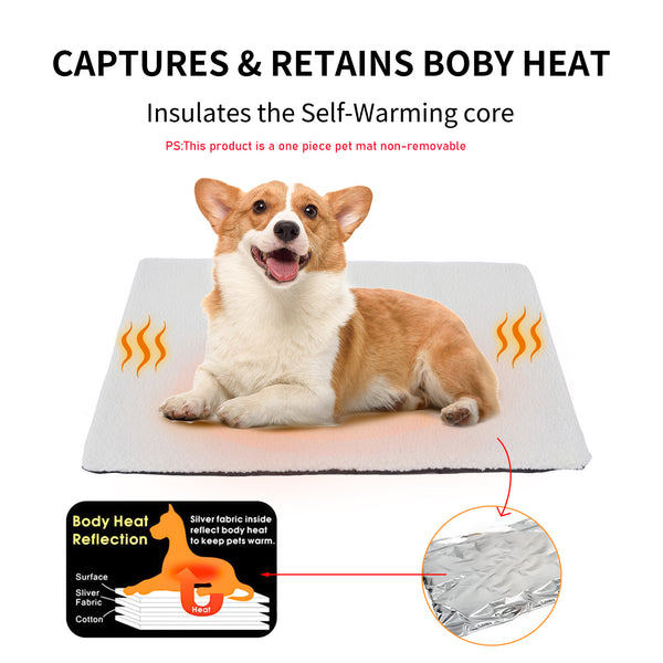 Cama Térmica Autocalefactable para Gatos - Almohadilla Caliente Autoprotegida para Invierno