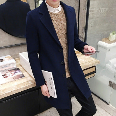Abrigo de Lana Slim Fit - Elegante Gabardina Larga para Hombre - Image 19