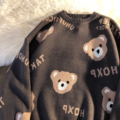 Suéter Retro con Oso para Mujer - Top Trendy Ins - Image 9