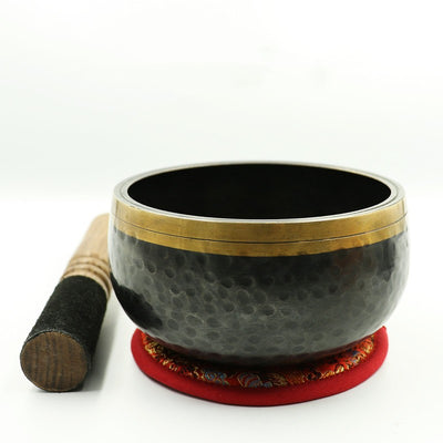 Cuenco Tibetano Buda Oro Negro para Meditación y Sonido - Image 6