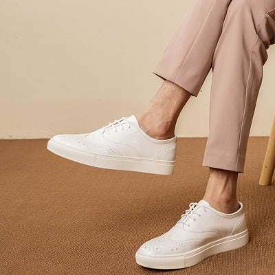 Zapatos de Verano para Hombre en Cuero Bovino con Tallado Broch Transpirable - Image 12