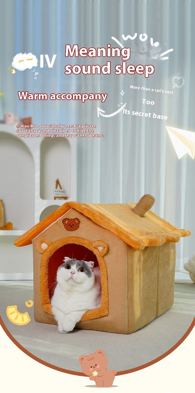 Cama Térmica para Mascotas - Casa Acogedora 4 Estaciones Desmontable y Lavable - Image 11