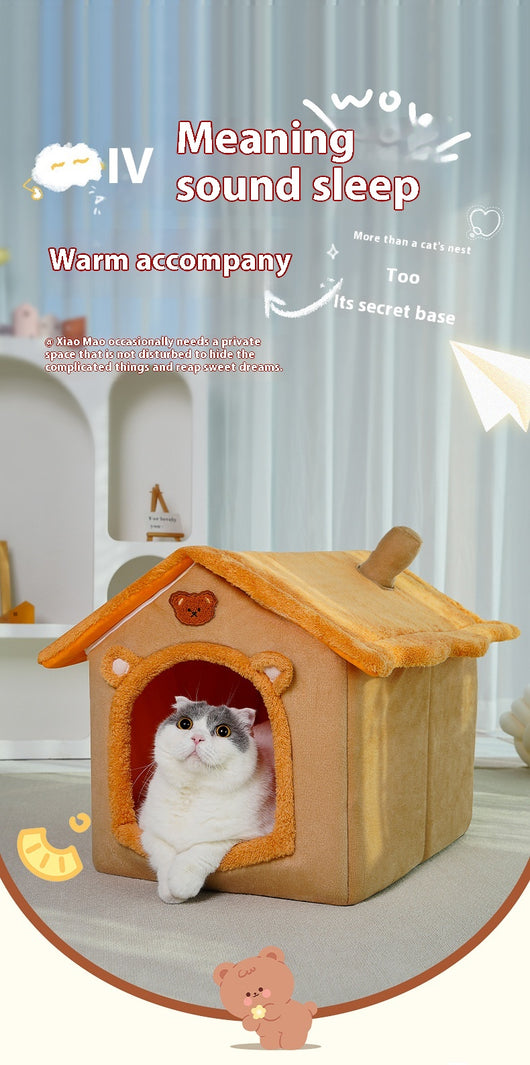 Cama Térmica para Mascotas - Casa Acogedora 4 Estaciones Desmontable y Lavable - Image 11