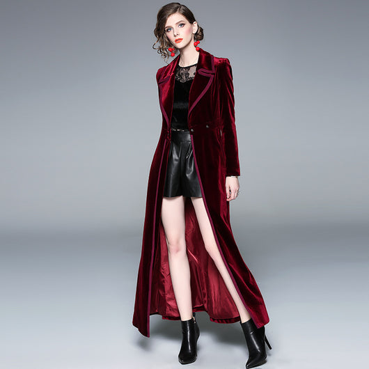 Abrigo Trench Largo Elegante para Mujer - Image 4