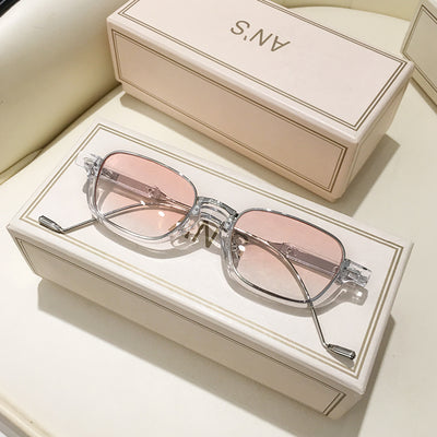 Gafas de Sol Semimontadura con Cadena - Diseño Cóncavo Trendy - Image 3