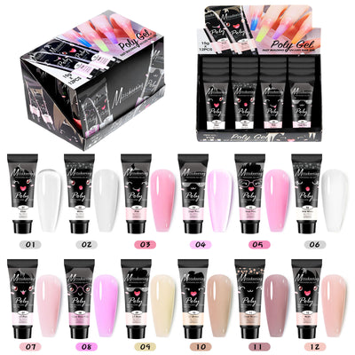 Set de 12 Colores Extensores de Uñas con Lentejuelas - Image 7