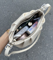 Bolso Bandolera de Cuero Nube con Pliegues - Un Hombro - Image 14