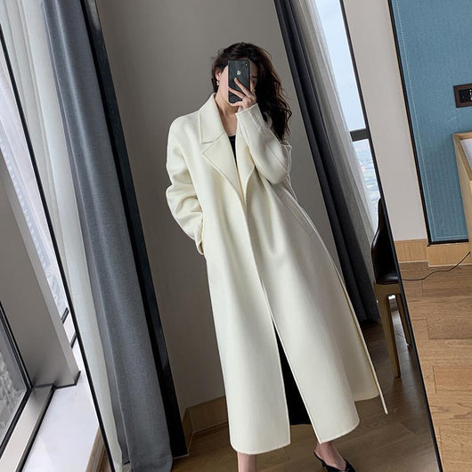 Abrigo de Lana Blanco para Mujer - Elegancia Premium Otoño Invierno - Image 9