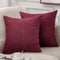 Solid Linen Throw Pillow for Sofa, Agate Red, 45 X 45 Cm