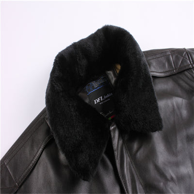 Abrigo de Piloto con Cuello de Piel - Unisex Air Force - Image 3