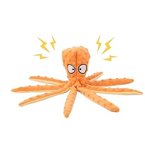 Juguete de Pulpo Chirriante para Perros - Juguete de Goma sin Relleno para Masticación y Dentición - Image 15