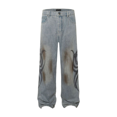 Jeans de Diseño Industrial Americano con Lavado Pesado - Image 6