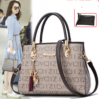 Bolso de Hombro Grande Estampado para Mujer - Bolsa Versátil Multiusos