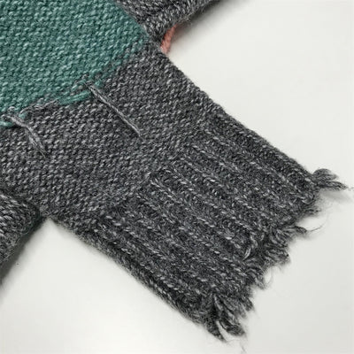 Suéter Tejido Casual Retro con Bordes sin Rematar para Mujer - Image 18