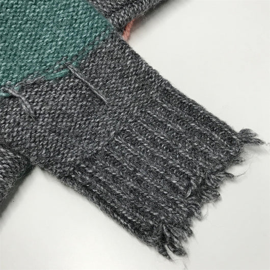 Suéter Tejido Casual Retro con Bordes sin Rematar para Mujer - Image 18