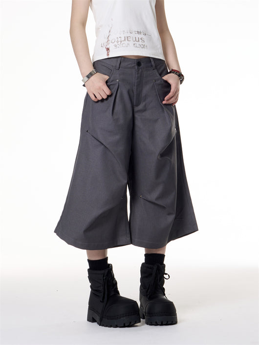 Jumpsuit Ancho de Tiro Bajo con Pliegues y Corte Relajado - Image 13