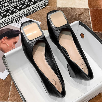 Zapatos Cómodos Abuela con Hebilla Cuadrada y Tacón Grueso - Todo Clima - Image 3