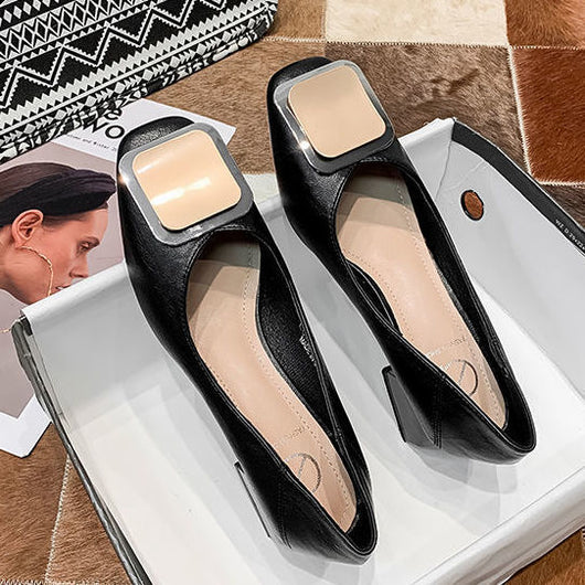 Zapatos Cómodos Abuela con Hebilla Cuadrada y Tacón Grueso - Todo Clima - Image 3