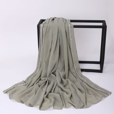 Pañuelo Casual de Chifón Liso para Mujer - Image 36