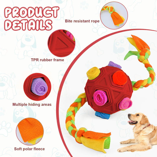 Pelota Interactiva de Olfato para Perros - Juguete Puzzle IQ Resistente a Mordidas - Image 3