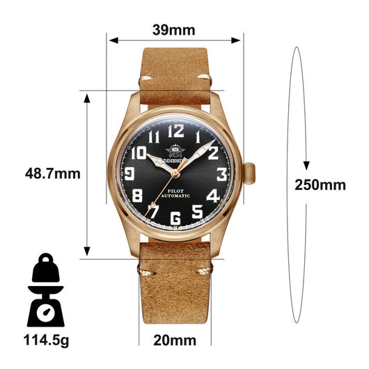 Reloj Automático Mecánico para Hombre en Bronce - Image 6