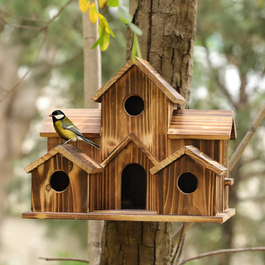 Nido de Pájaro de Madera - Adorno Decorativo Rústico para Exteriores - Image 11