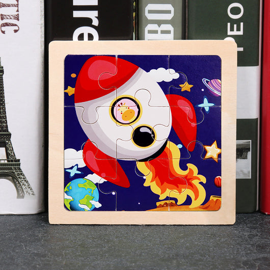 Puzzle de Madera 3D Animales Infantil 9 Piezas con Diseño de Dibujos Animados - Image 31