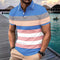 Camisa Casual Hombre Bloques de Color Estampado Digital Manga Corta