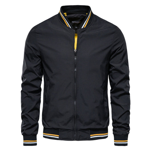 Chamarra Deportiva de Rayas con Cierre para Hombre - Casual Primavera Otoño - Image 5