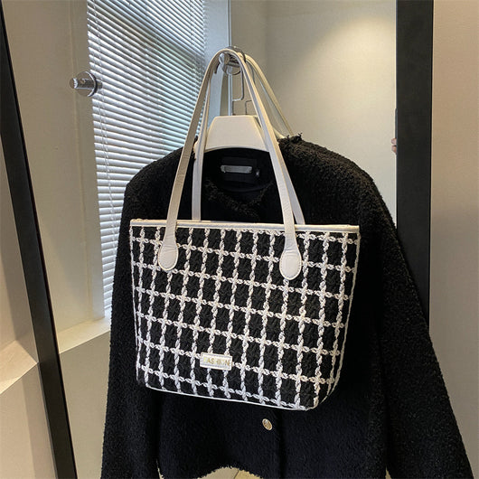 Bolso Tote Cuadros Asimétrico - Diseño Minimalista - Image 25