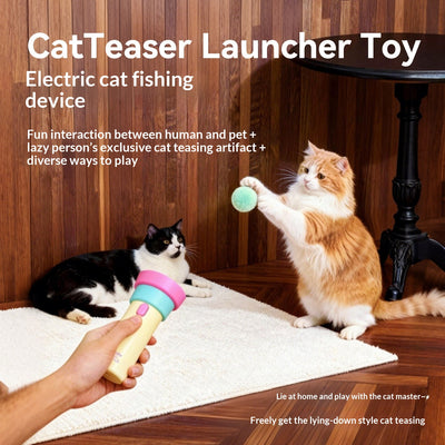 Juguete Interactivo para Gatos con Lanzador Automático