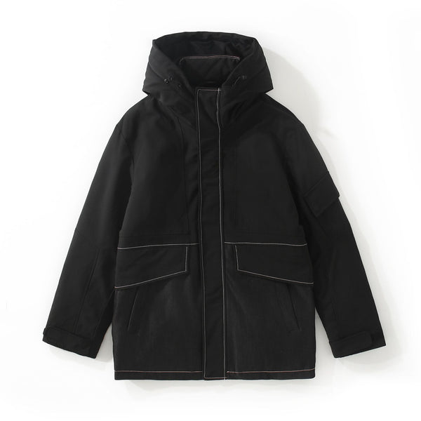 Chaqueta de Plumón con Capucha para Invierno - Versátil para Hombre