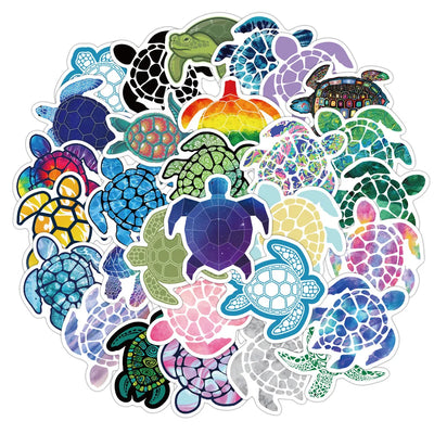 Pack de 41 Pegatinas Decorativas de Tortugas Marinas - Image 8