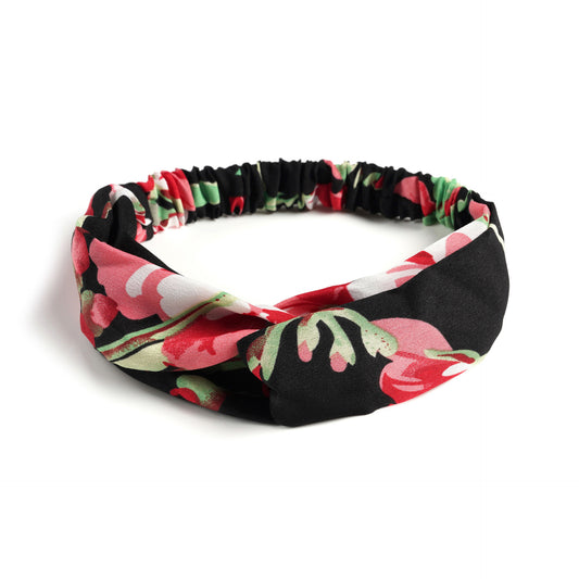 Diadema Bohemia Elástica de Gasa Cruzada para Mujer - Image 2