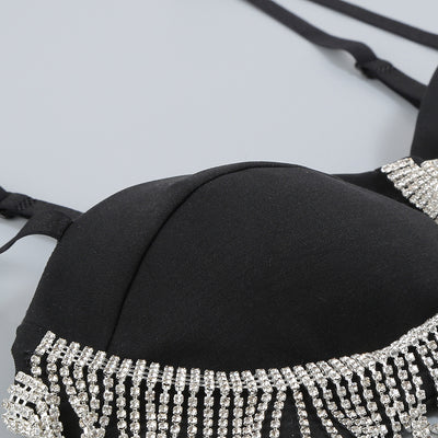 Vestido Metalizado de Cintura Alta con Aberturas Laterales - Image 19