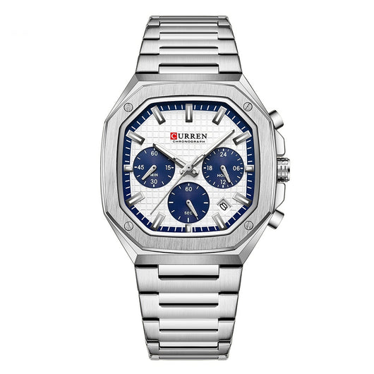 Reloj de Negocios Acero Inoxidable con Calendario de Seis Pines - Image 5