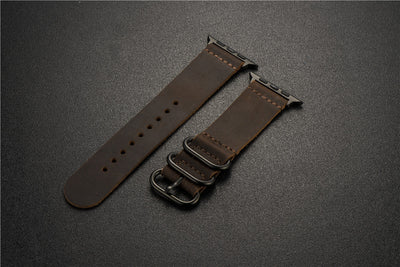Correa de Reloj Nubuck con Hebilla de Tres Anillos - Image 3