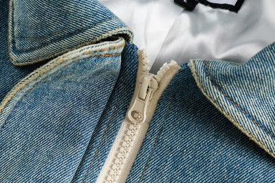 Chaqueta Denim Estilo Debutante Retro con Empalmes - Image 17