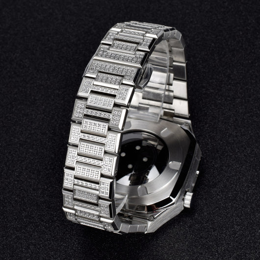 Funda Protectora para Reloj en Acero Inoxidable con Diamantes - Image 10