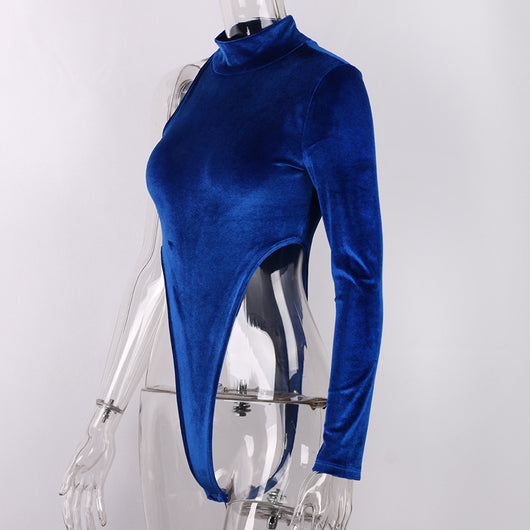 Body de Cuello Alto en Terciopelo - Image 11