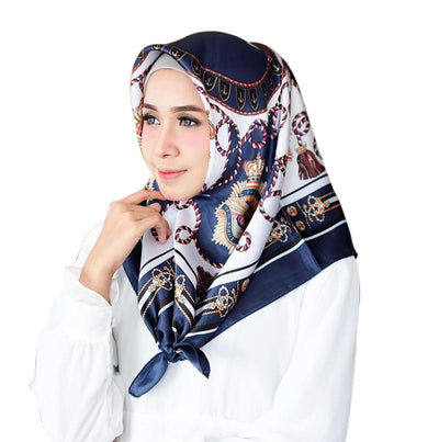 Pañuelo Cuadrado Grande de Seda Simulada - Accesorio Versátil para Mujer - Image 12